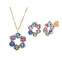 Conjunto plata y Liska Crystals - LSW4423C-D
