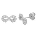Pendientes infinito plata y circonitas - LAD1252A