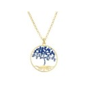 Colgante árbol vida plata  2cm y 40+4cm - LAF6098CL-DA