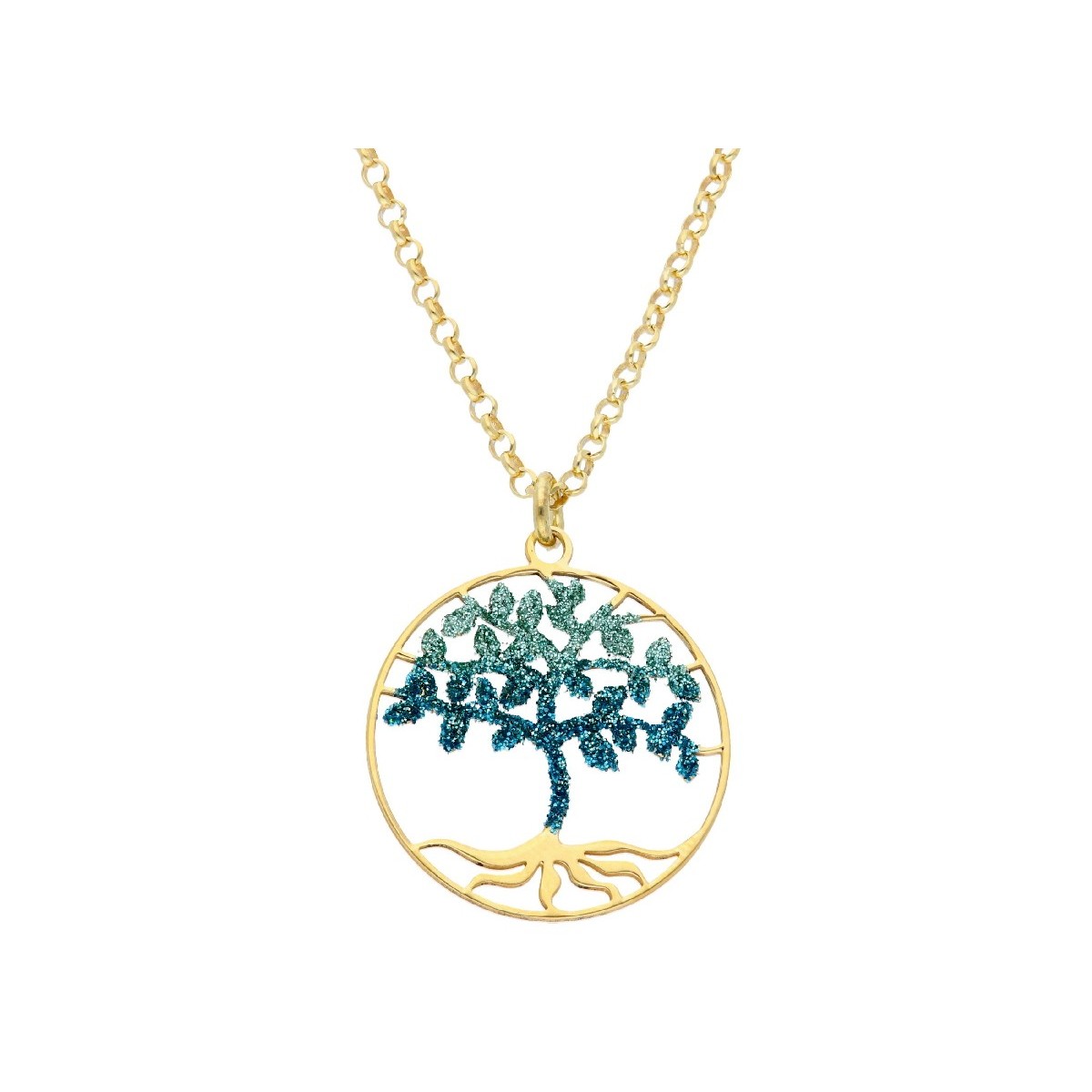 Colgante árbol vida plata  2cm y 40+4cm - LAF6098CL-DT