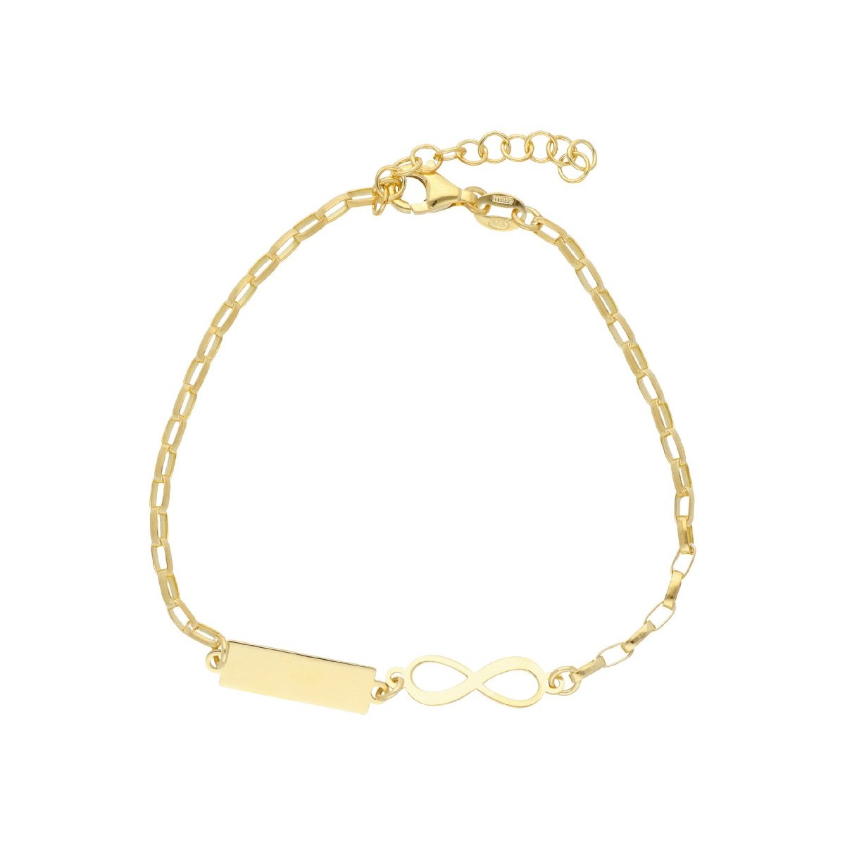 Pulsera placa infinito plata - LAF6386BR-ID