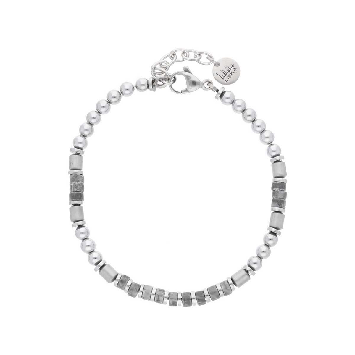 Pulsera acero y piedras naturales - BALI081BR-G