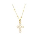 Colgante cruz plata y circonitas - LAF6543CL-D