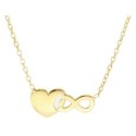 Collar plata corazón e infinito - LAF6531CL-D