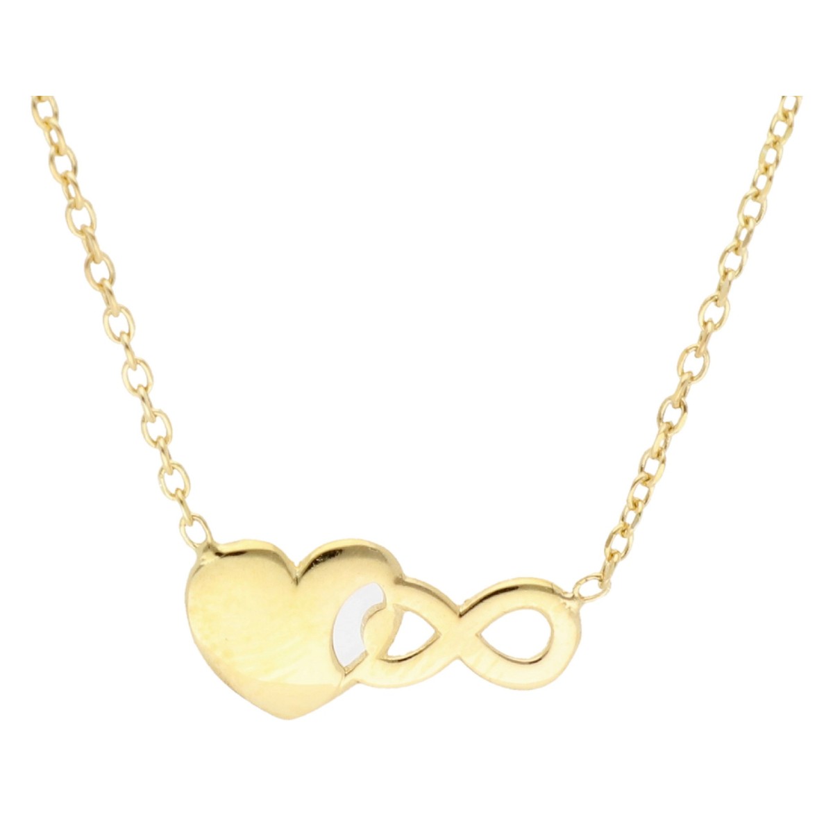 Collar plata corazón e infinito - LAF6531CL-D