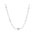 Collar corazón e infinito plata y circonita - LAF6533CL