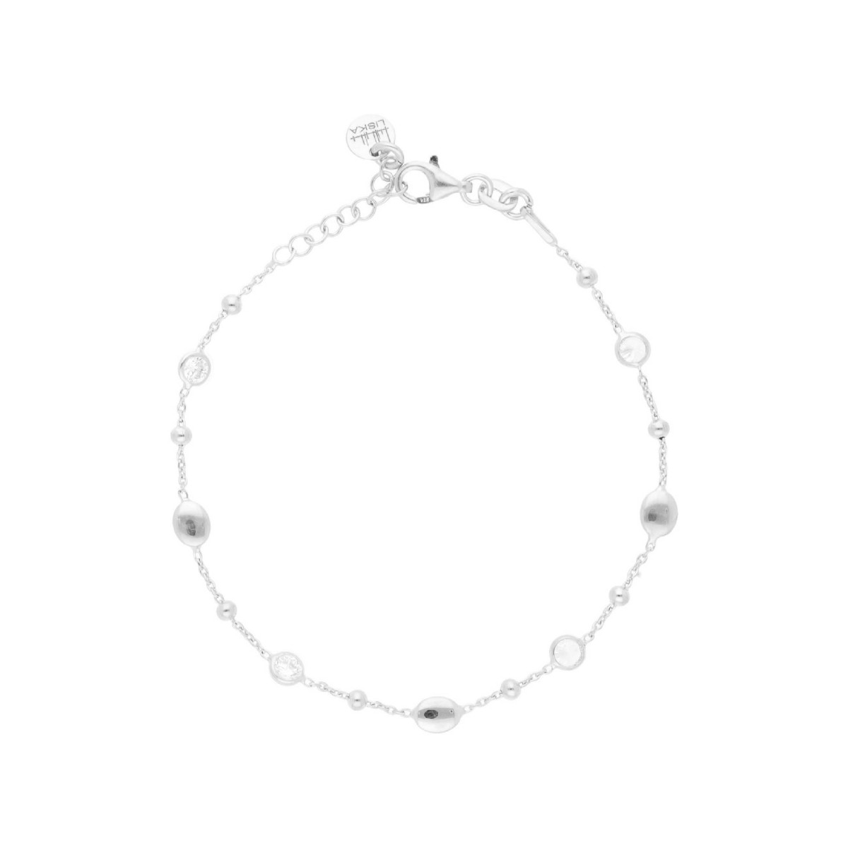Pulsera plata y circonitas - LAF6534BR
