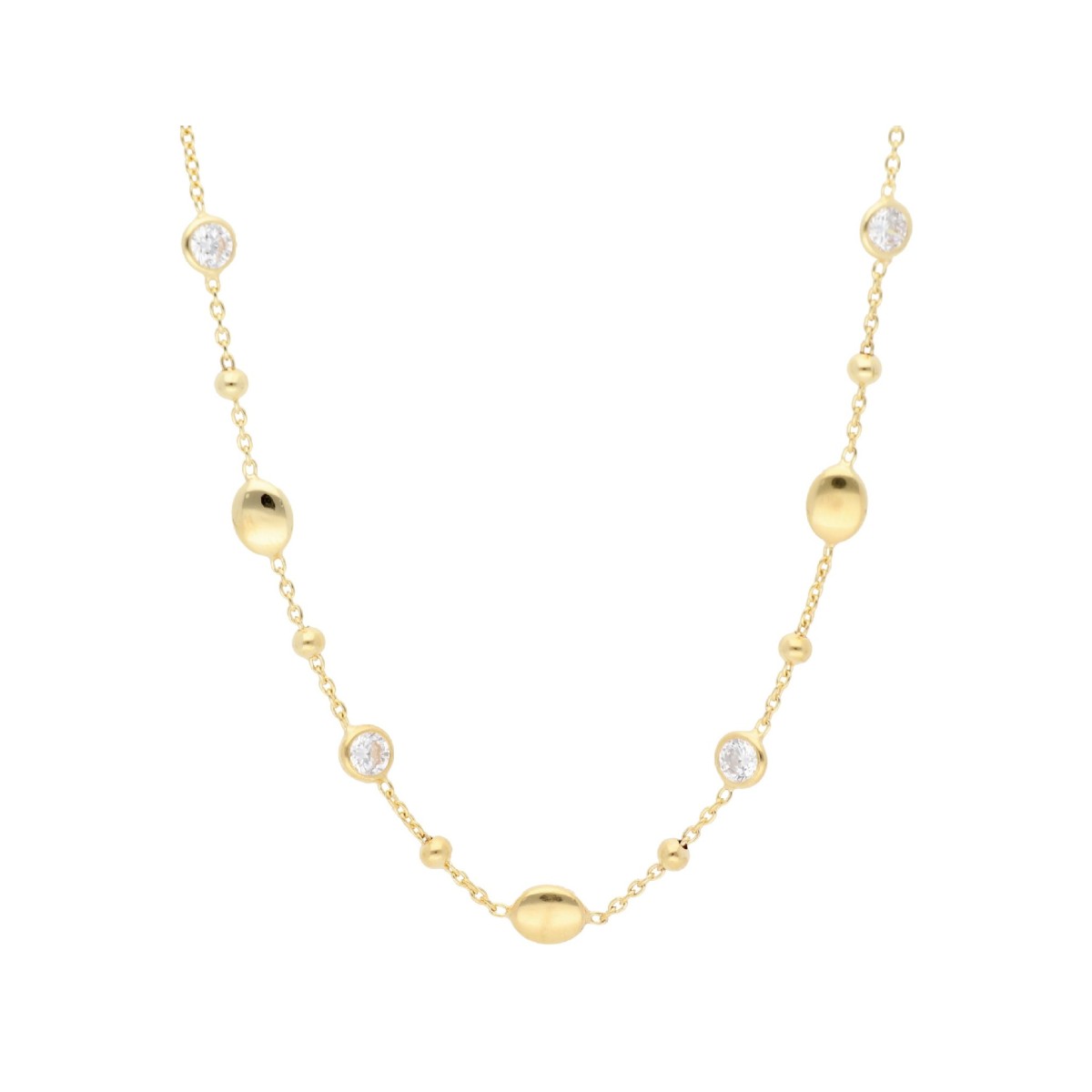 Collar plata y circonitas - LAF6534CL-D