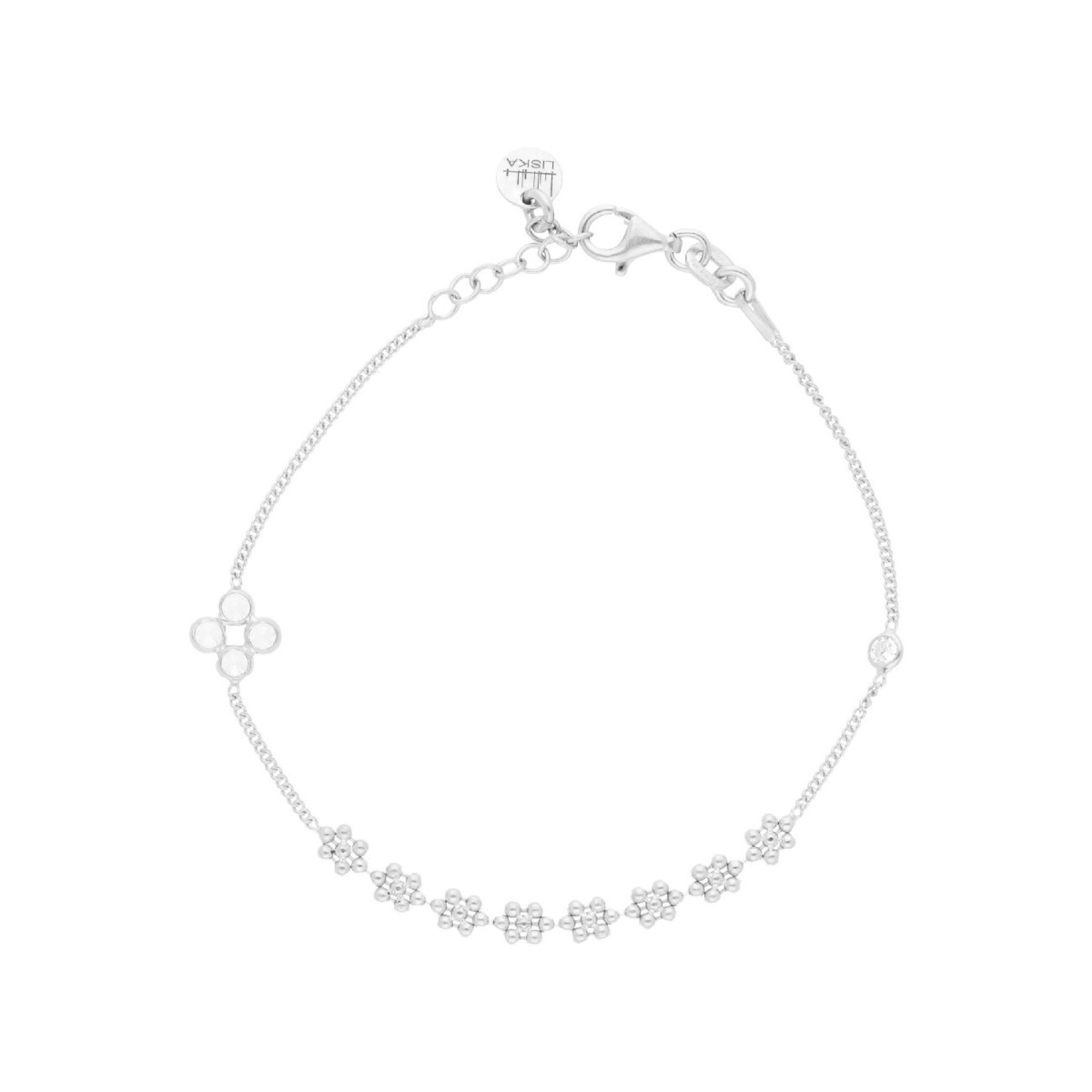 Pulsera plata y circonitas - LAF6535BR