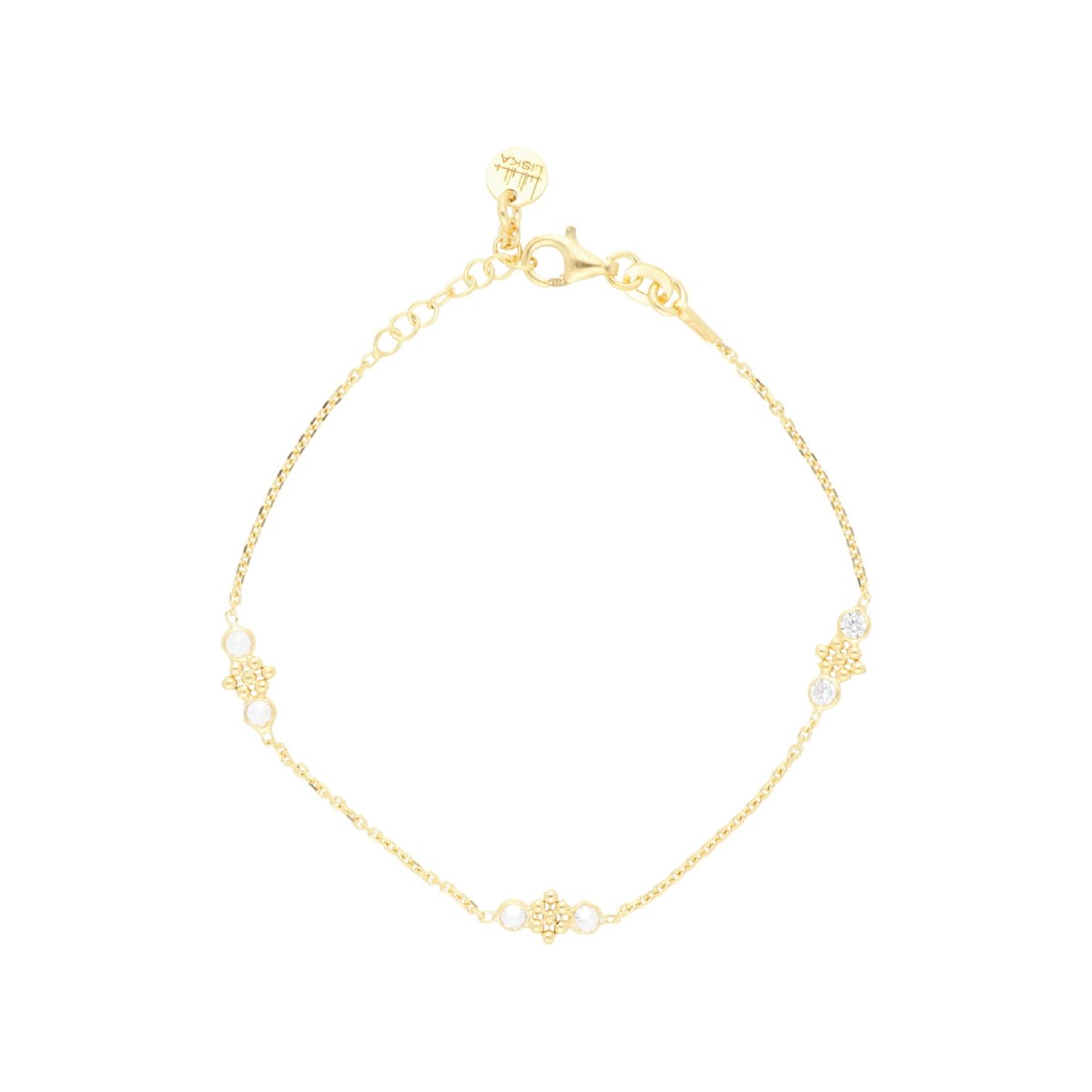 Pulsera plata y circonitas - LAF6536BR-D