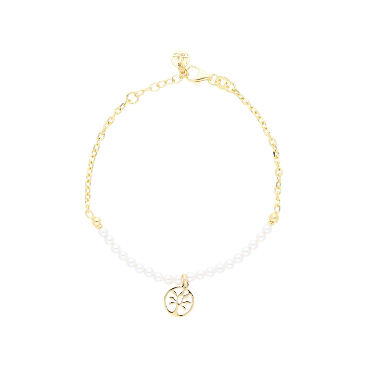 Pulsera árbol vida plata y perlas - LAF6539BR-D