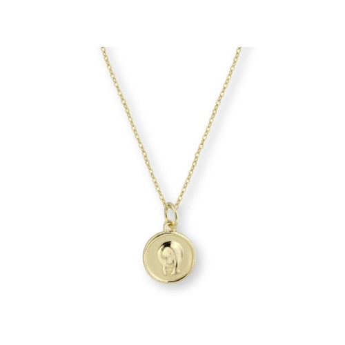 Colgante medalla plata 12mm - BAM023CL-D