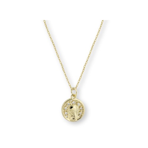 Colgante medalla plata 12mm - BAM024CL-D