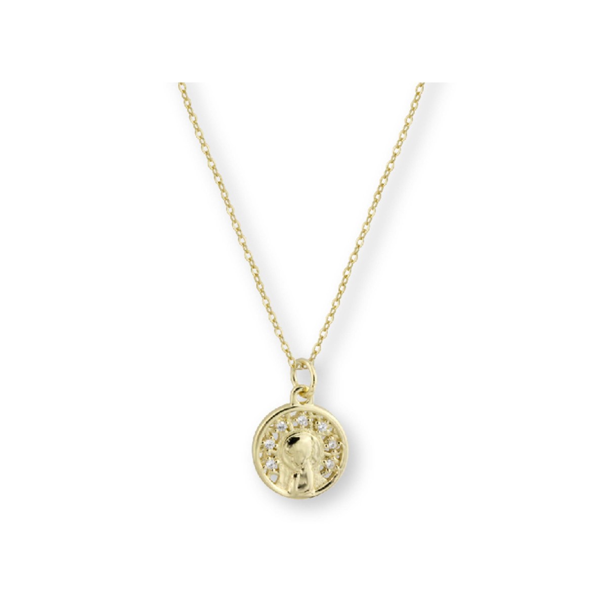 Colgante medalla plata 12mm - BAM024CL-D