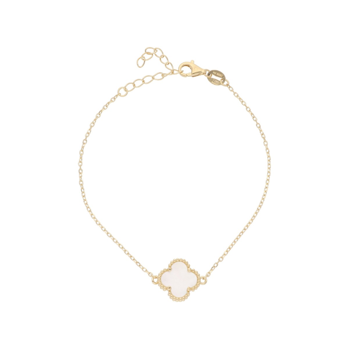 Pulsera plata y nácar - MED413BR-DB