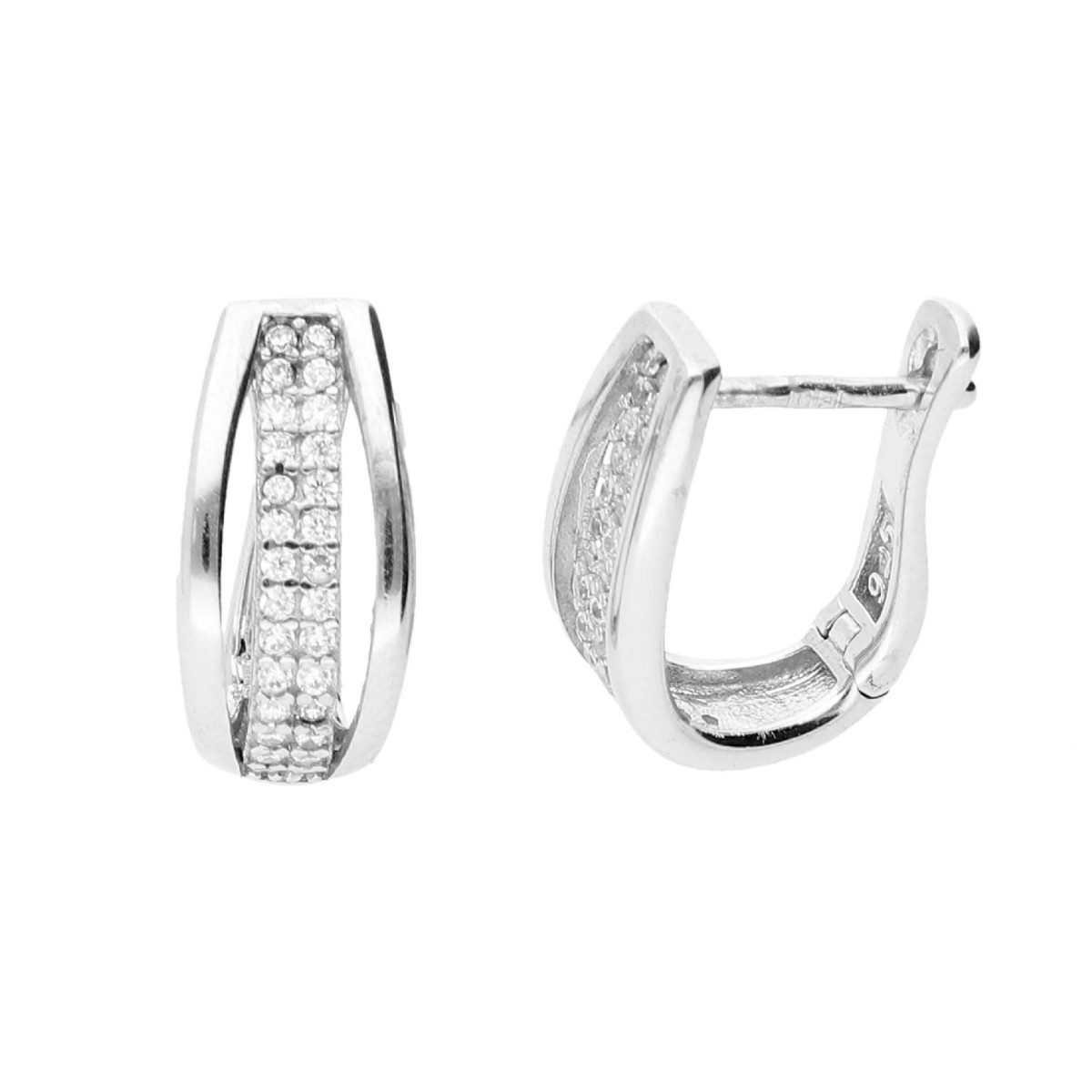 Pendientes plata y Premium Zirconia - LPZ134A