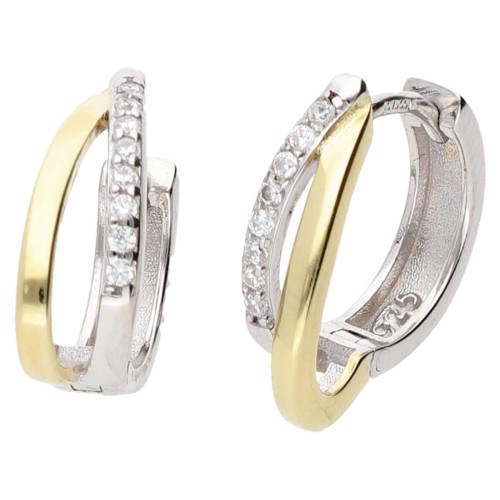 Pendientes plata y Premium Zirconia - LPZ140A-B