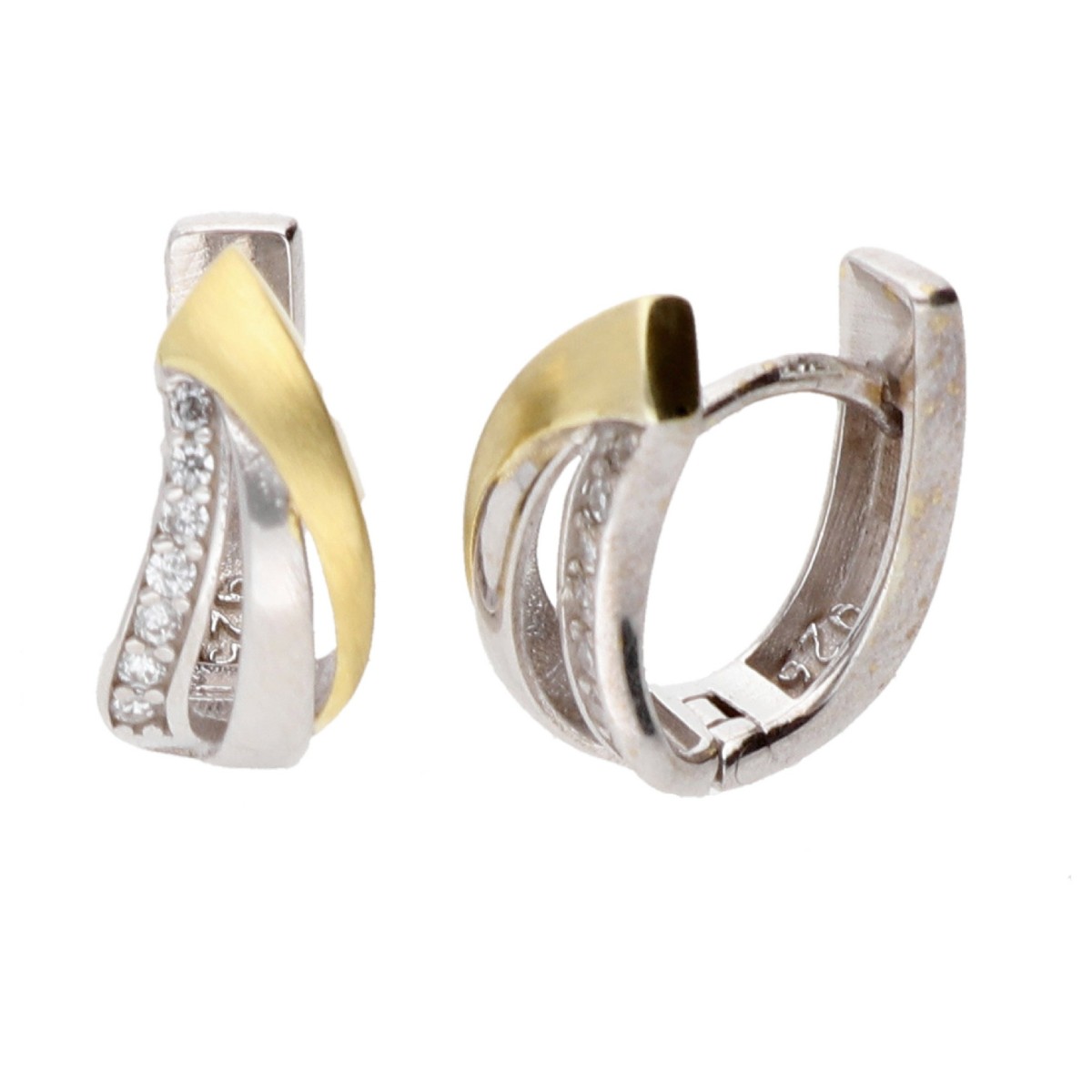 Pendientes plata y Premium Zirconia - LPZ146A-B