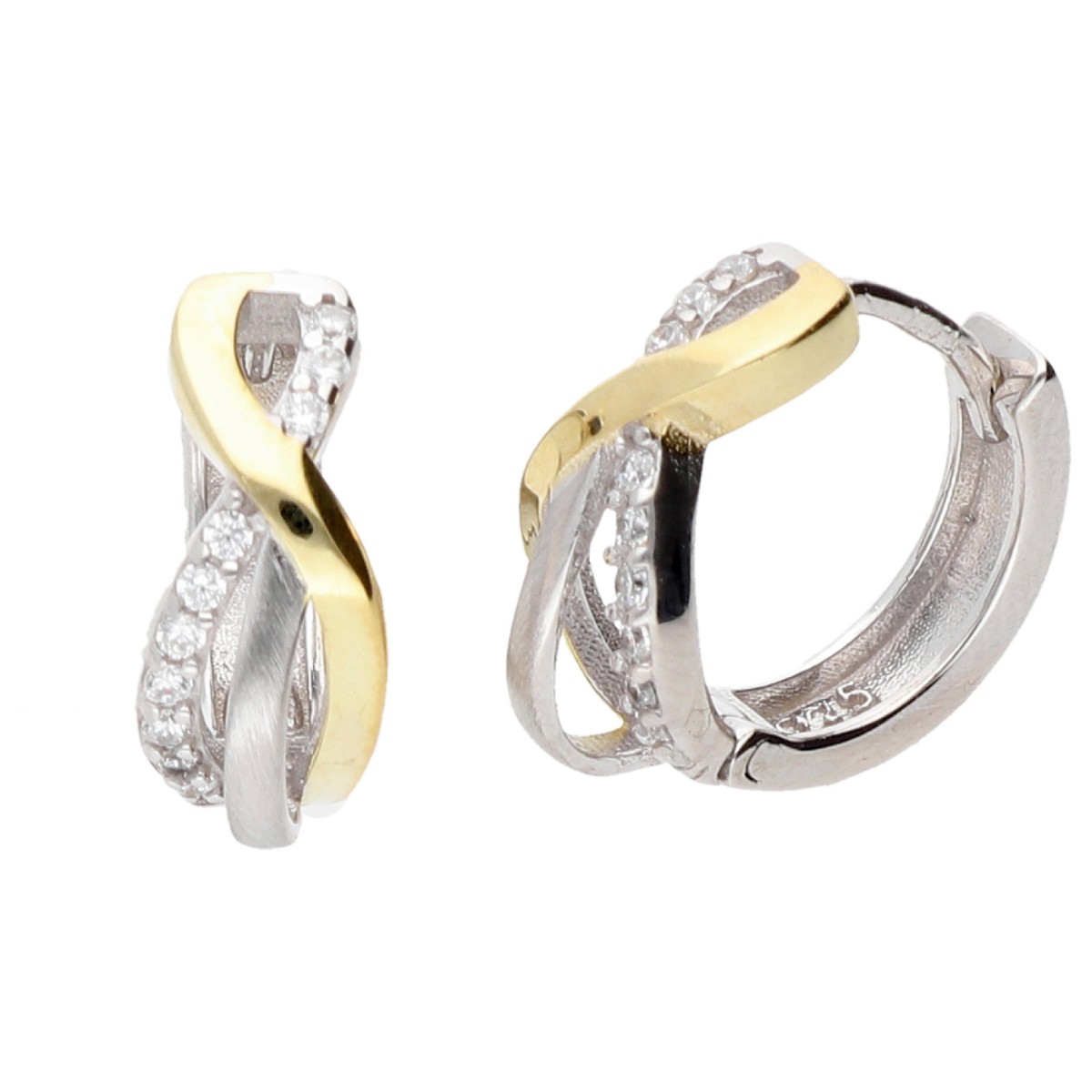Pendientes plata y Premium Zirconia - LPZ149A-B