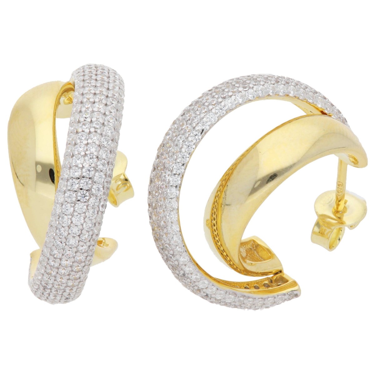 Pendientes plata y Premium Zirconia - LPZ185A-D