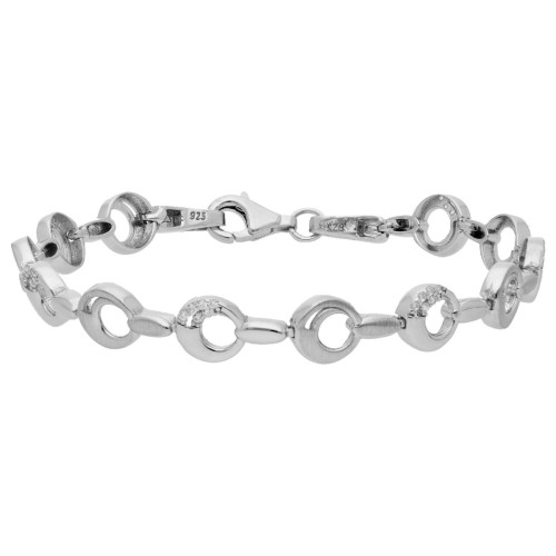 Pulsera plata y Premium Zirconia - LPZ152BR