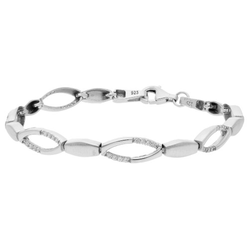 Pulsera plata y Premium Zirconia - LPZ153BR