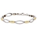 Pulsera plata y Premium Zirconia - LPZ153BR-B