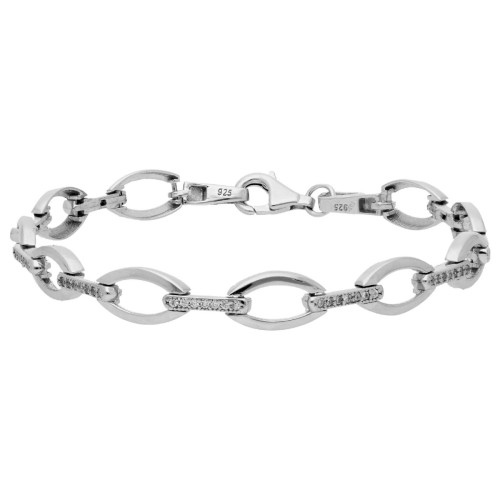 Pulsera plata y Premium Zirconia - LPZ155BR