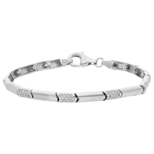 Pulsera plata y Premium Zirconia - LPZ158BR