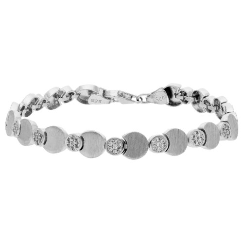 Pulsera plata y Premium Zirconia - LPZ159BR