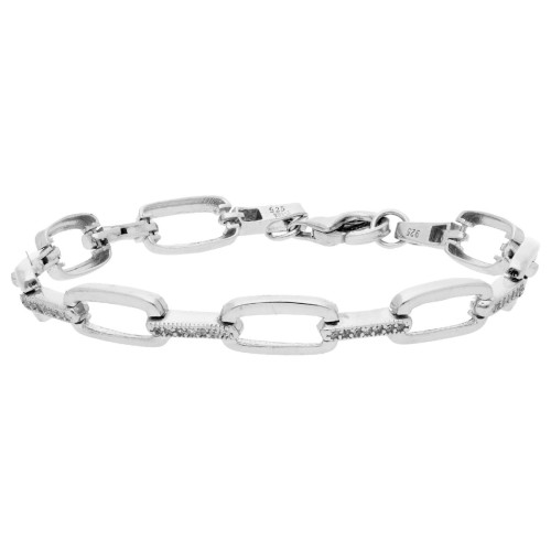 Pulsera plata y Premium Zirconia - LPZ160BR