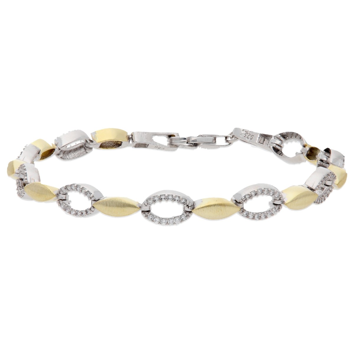 Pulsera plata y Premium Zirconia - LPZ168BR-B