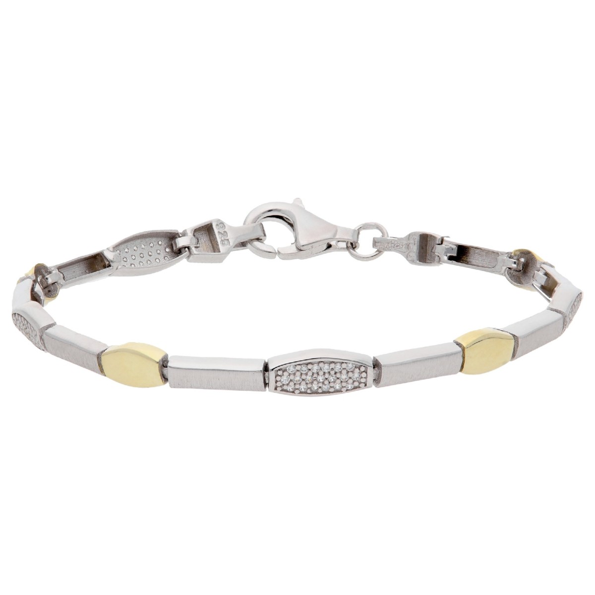 Pulsera plata y Premium Zirconia - LPZ169BR-B
