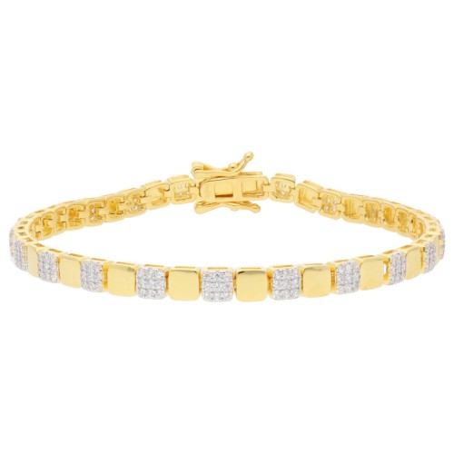 Pulsera plata y Premium Zirconia - LPZ174BR-D