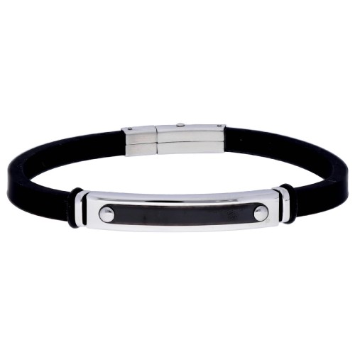 Pulsera caucho y acero - MTC171BR-N