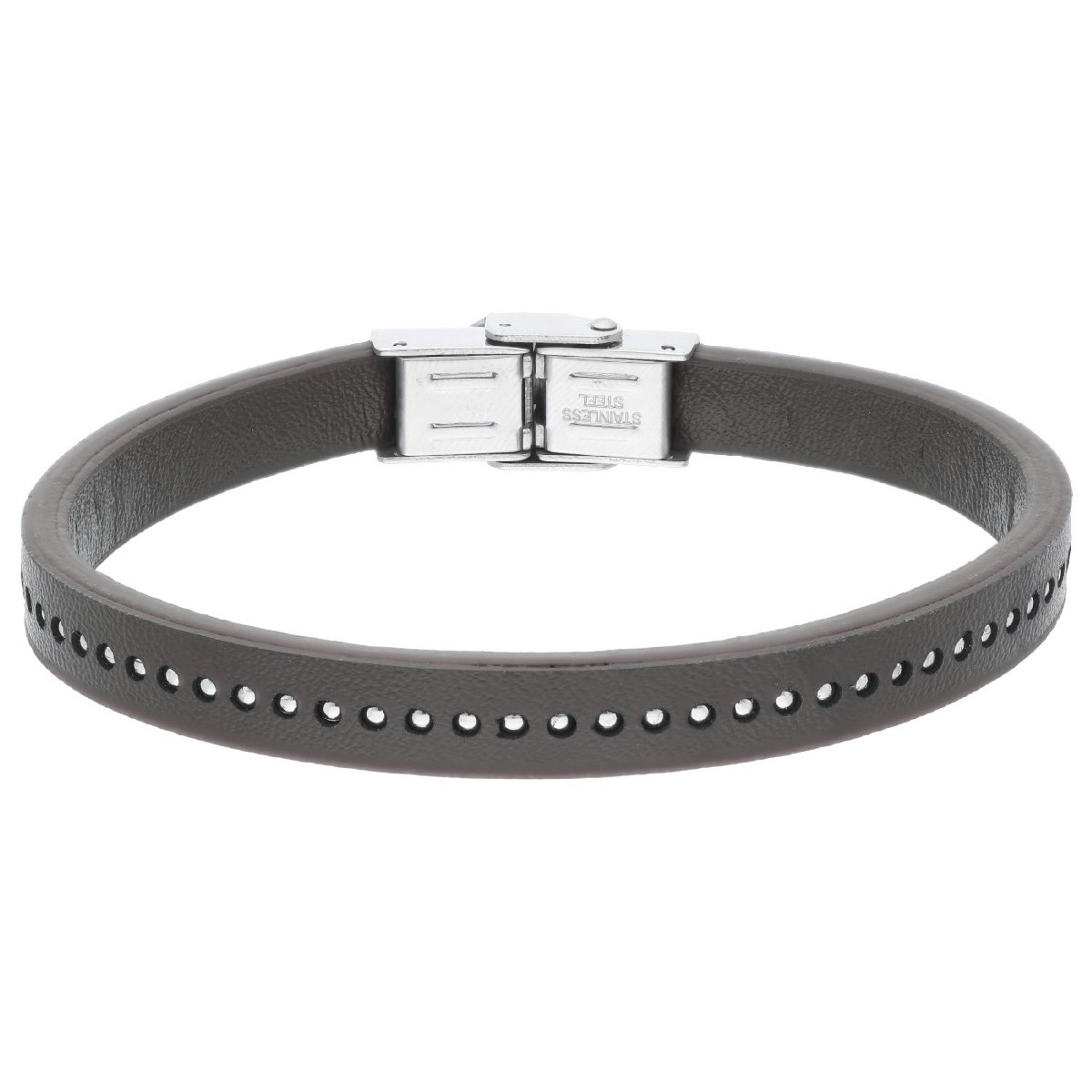 Pulsera piel acero - 87BR034-M