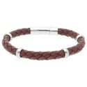 Pulsera piel y acero - 84BA1570-M