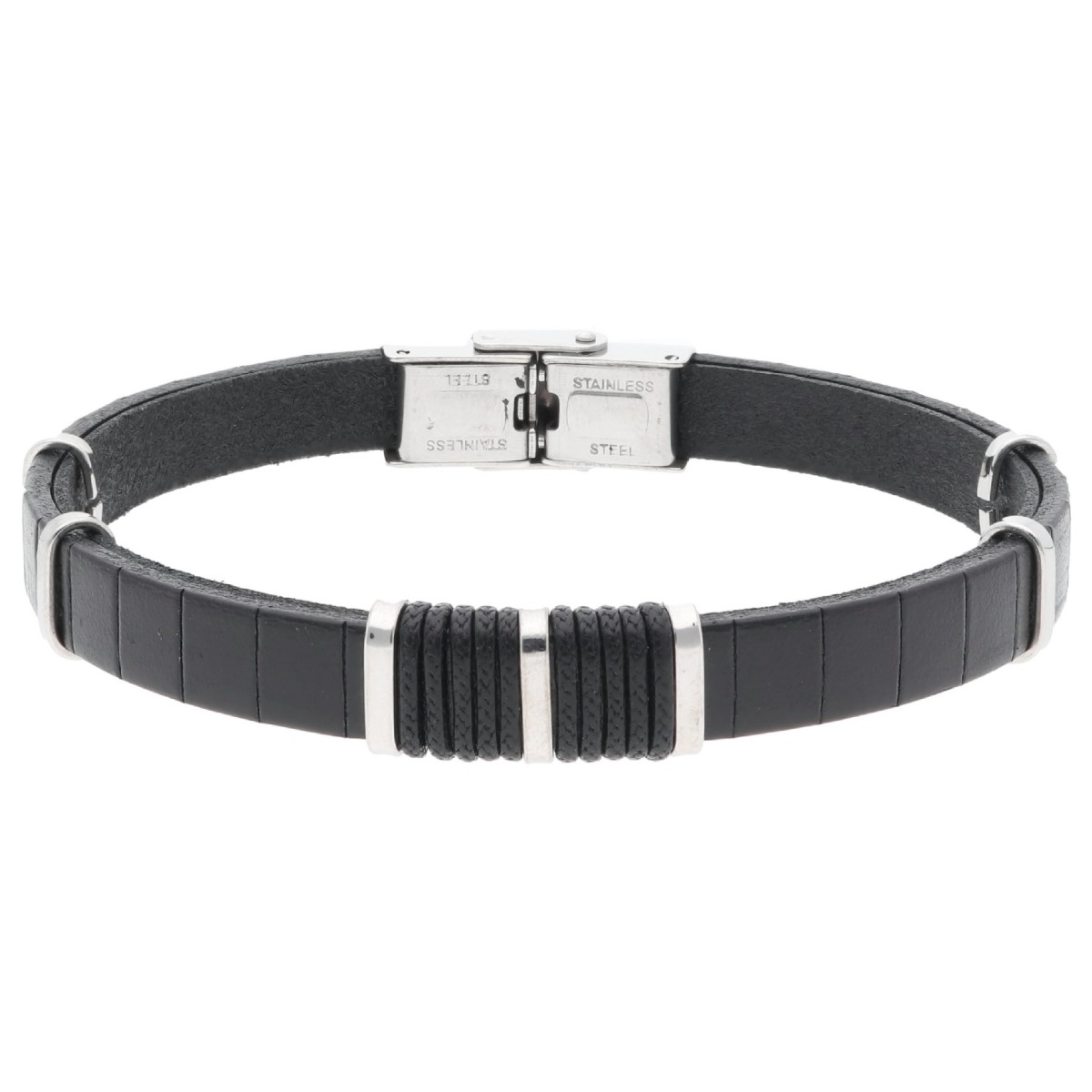 Pulsera piel y acero - 84BA1537-NN