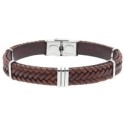 Pulsera piel y acero - 84BA1560-M
