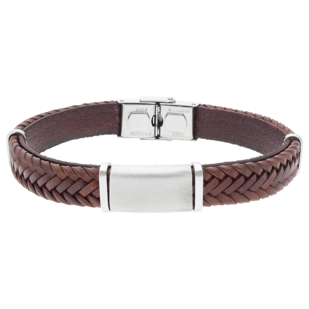 Pulsera piel y acero - 84BA1560-MP