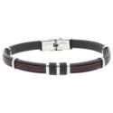 Pulsera piel y acero - 84BA1562