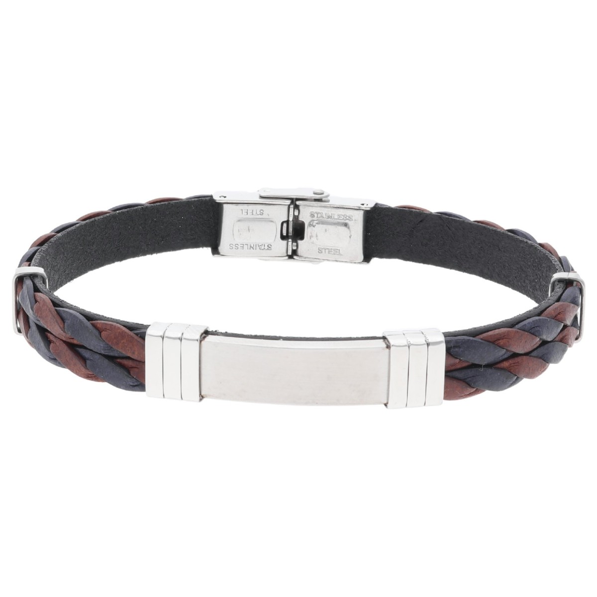 Pulsera piel y acero - 84BA1563