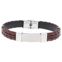 Pulsera piel y acero - 84BA1565-M