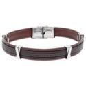 Pulsera piel y acero - 84BA1568