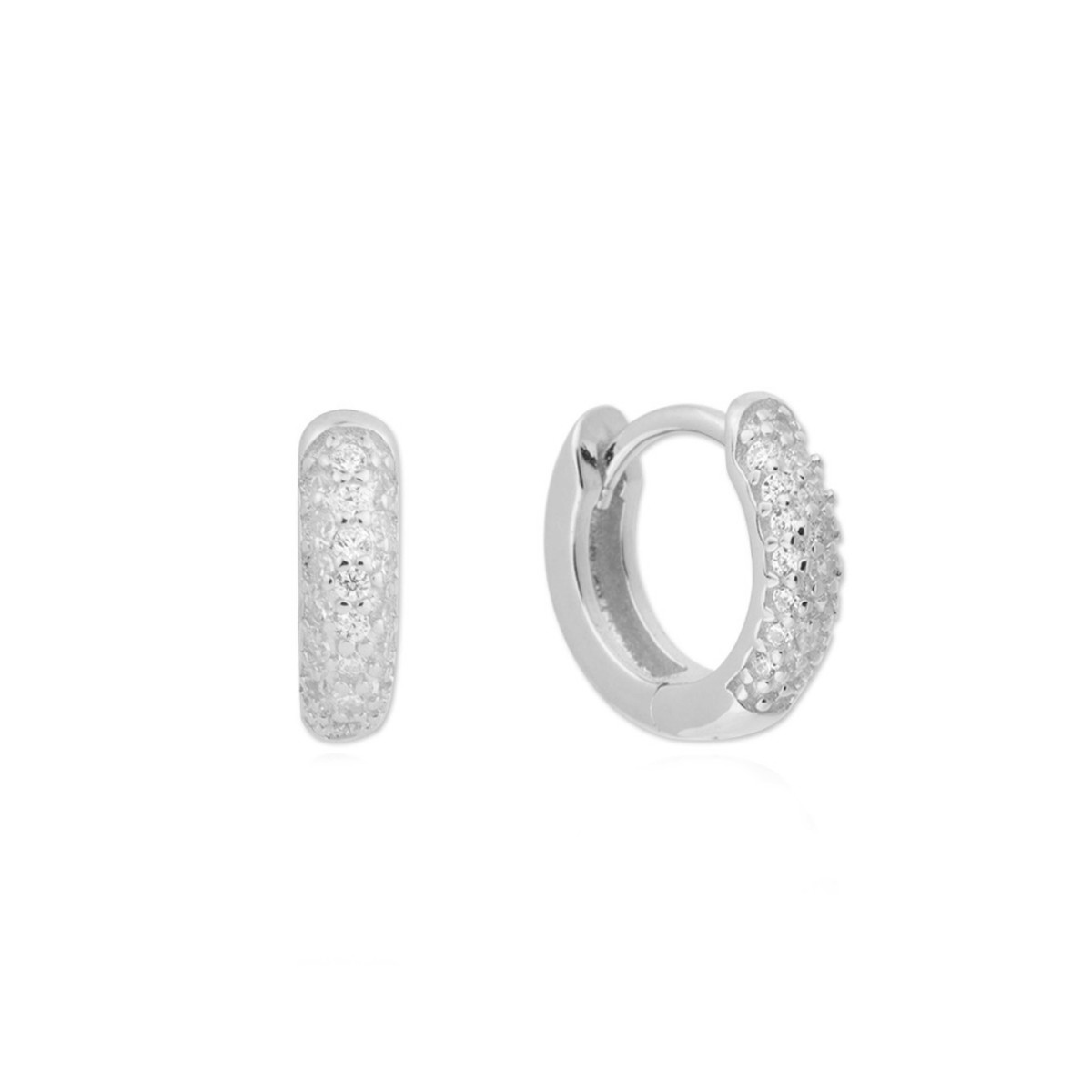 Pendientes plata y cirocnitas 12mm - MED228A