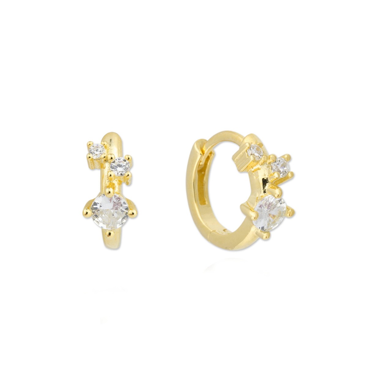 Pendientes plata y cirocnitas 12mm - MED230A-D