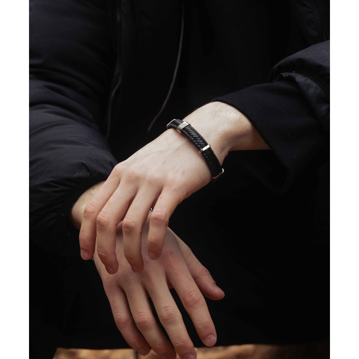 Pulsera piel y acero - 84BA1560-N