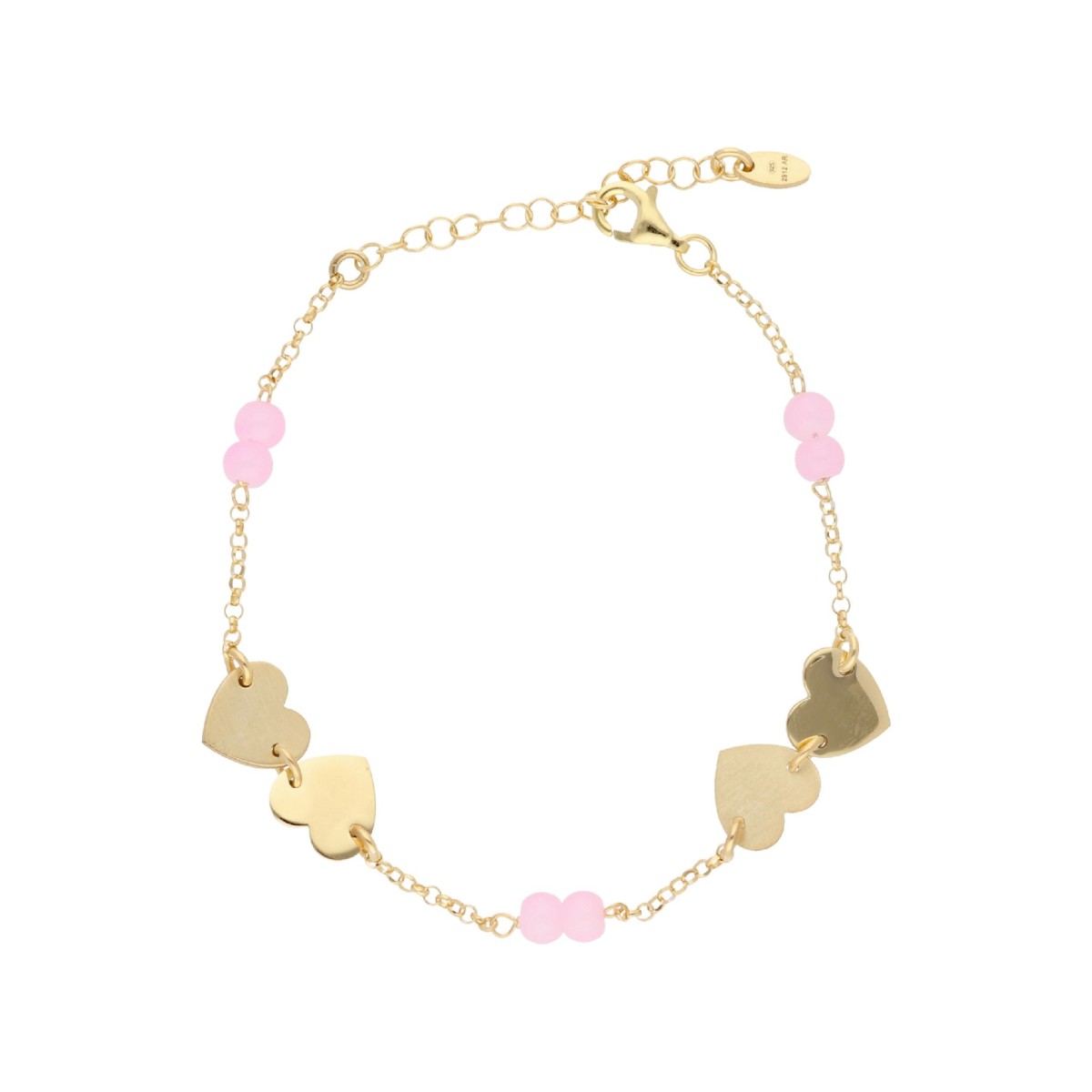 Pulsera corazones plata - LAF6555BR-DR