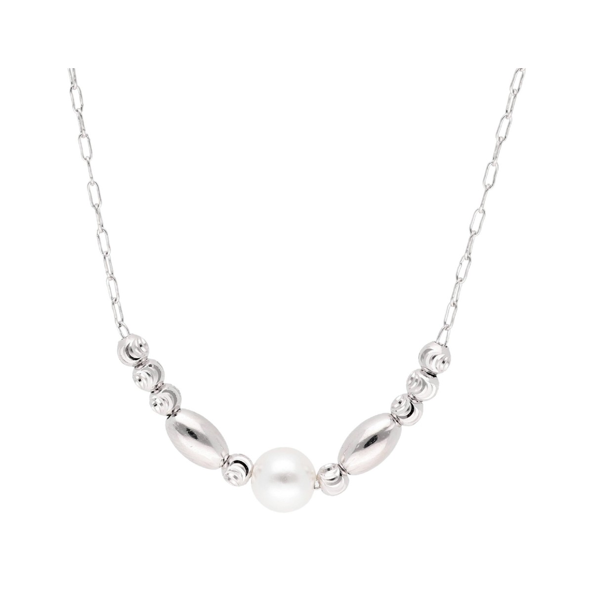 Collar plata y perla - LAF6563CL