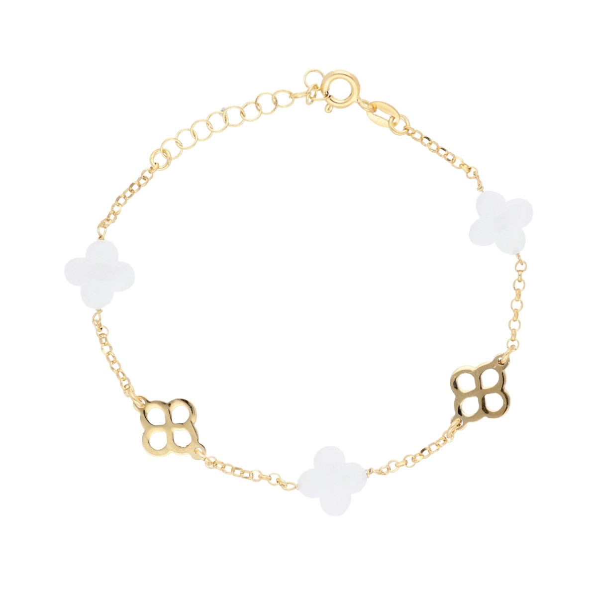 Pulsera trébol plata - LAF6557BR-DB